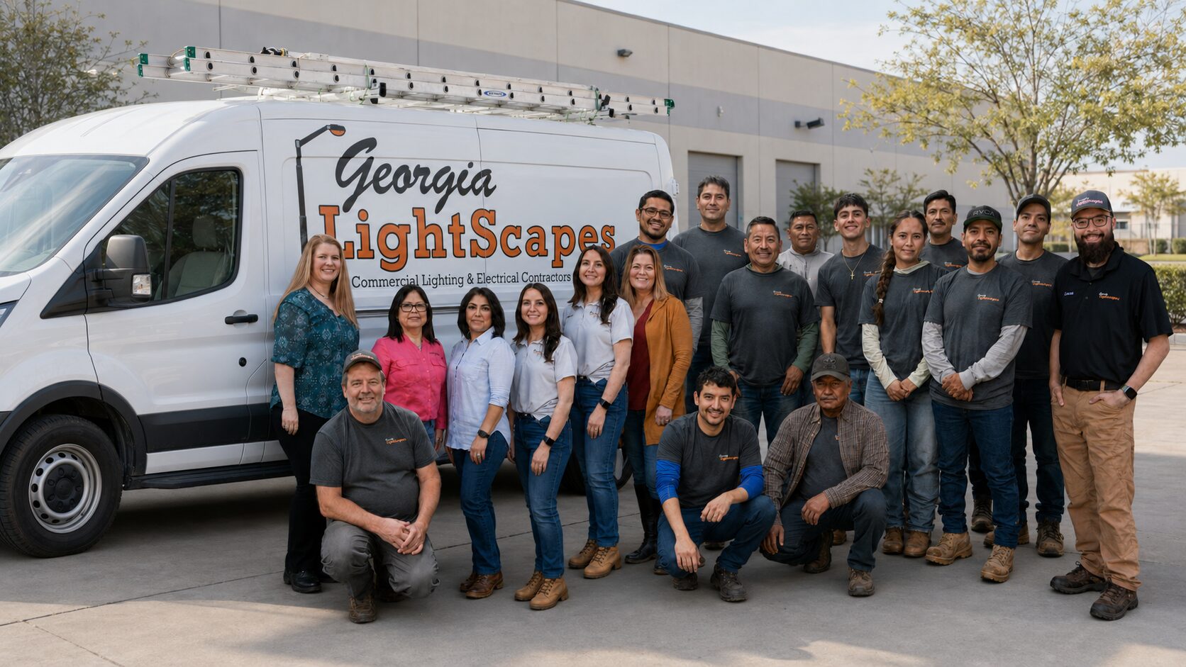 Georgia Lightscapes Team Photo Team of Georgia Lightscapes which does electrical contracting and residential outdoor lighting in Atlanta Georgia