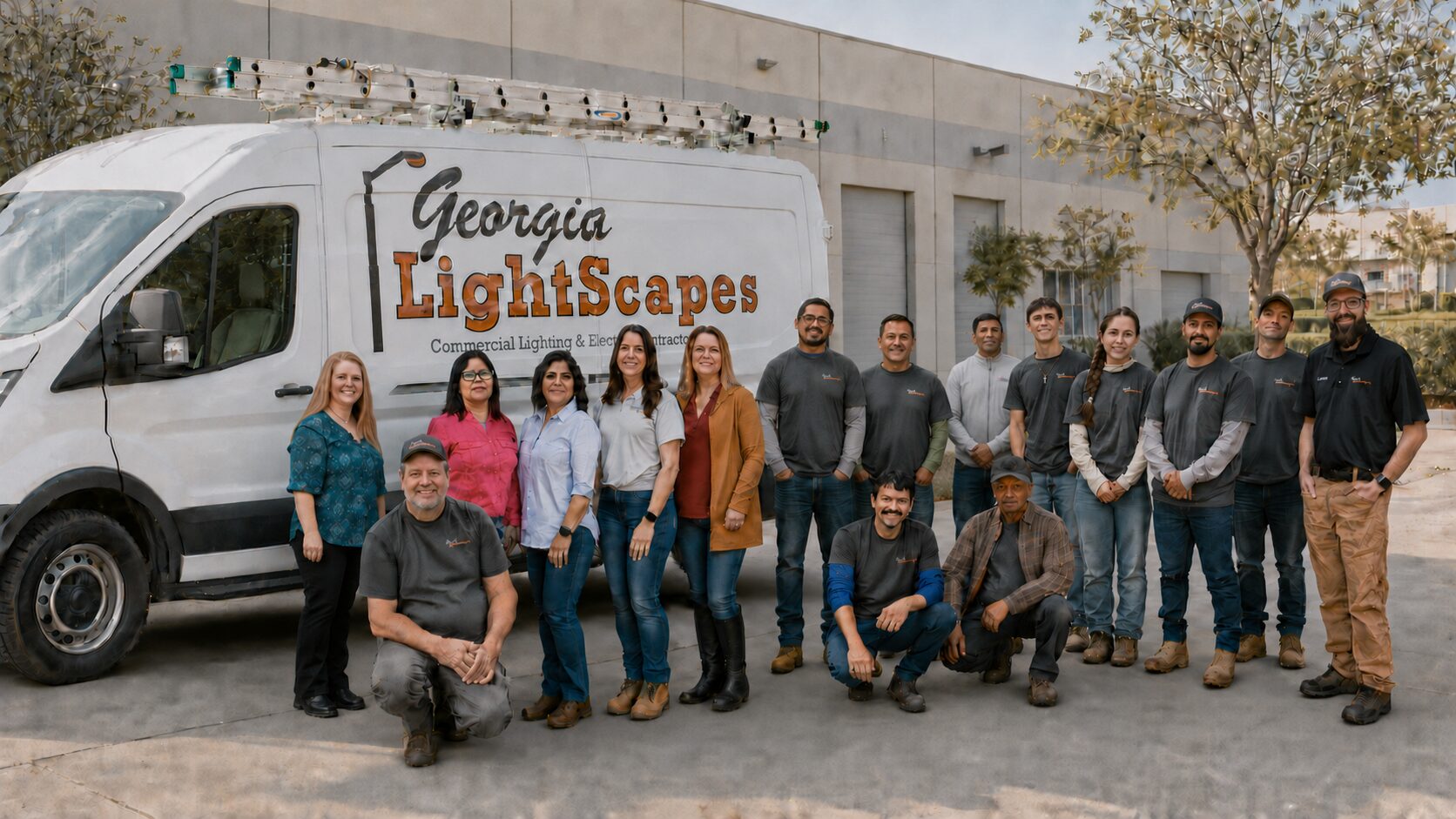 Team of Georgia Lightscapes which does electrical contracting and residential outdoor lighting in Atlanta Georgia